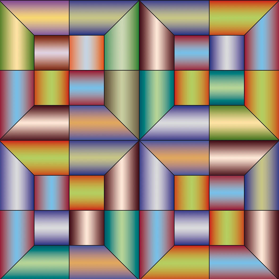 Nonfigurativ_Raster_Konkrete-Kunst_Glanz