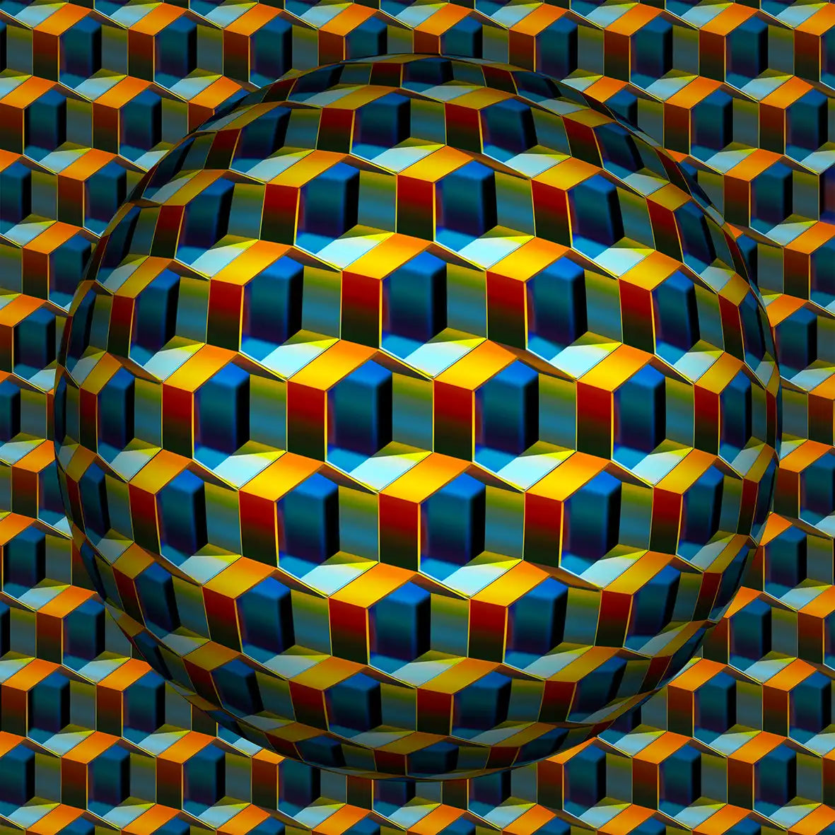 Op-Art_Farbspiel_Kugel_Digital